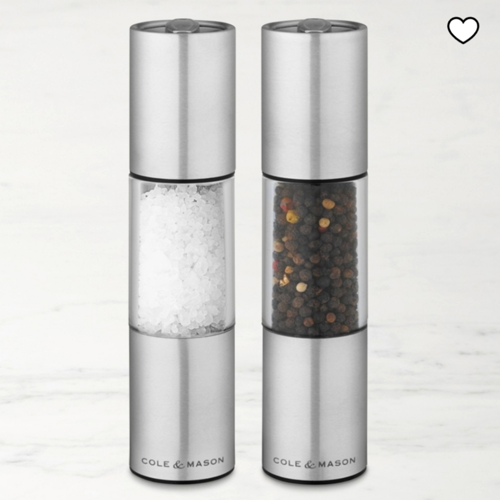 ❤️BUY 5 GET 3 FREE Cole & Mason Oslo Silver Salt and Pepper Grinder Set
